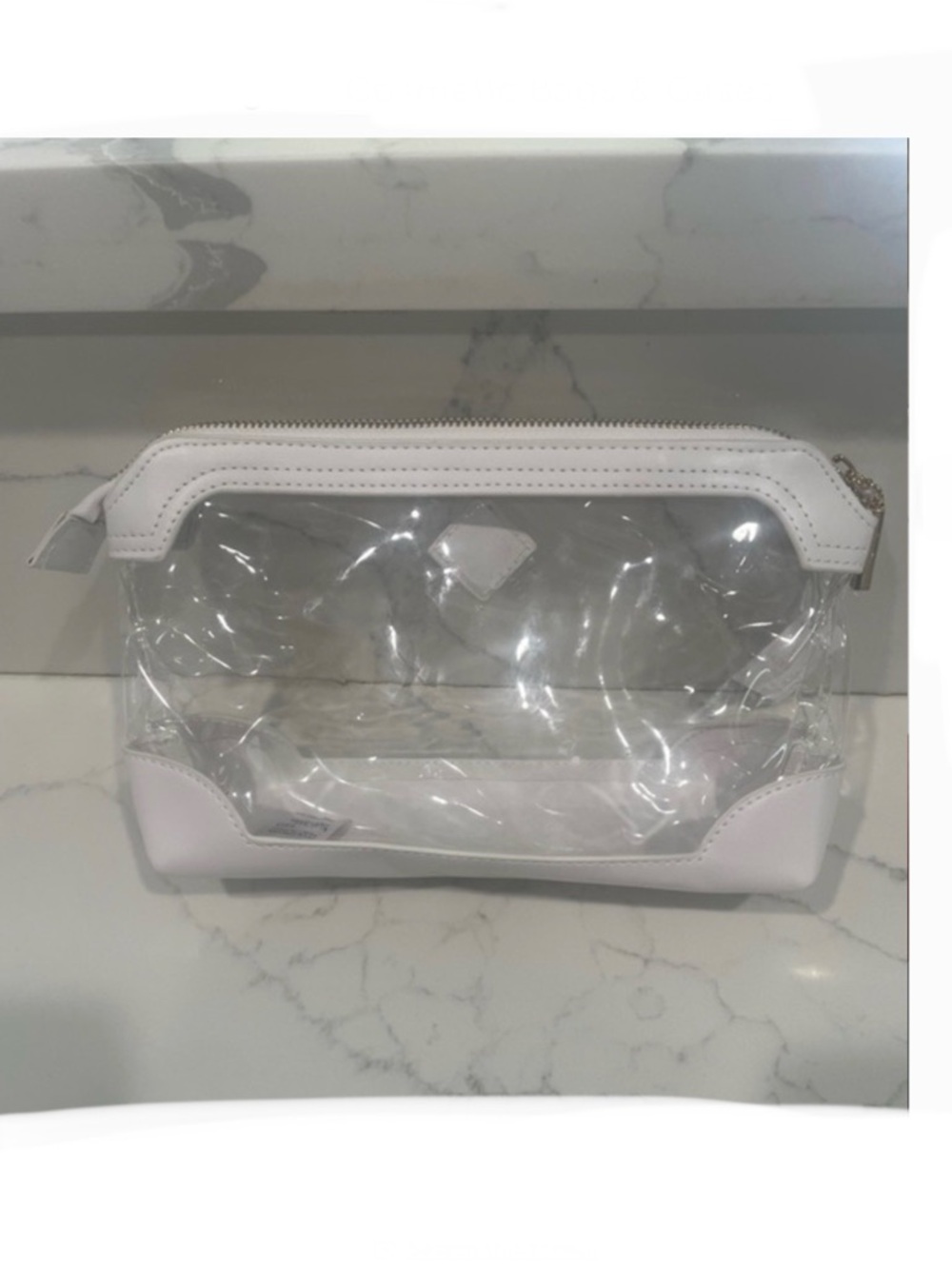 KENDRA SCOTT Elegant 2 Pack Of White And Gold Cosmetic Pouches NWTS - Picture 6 of 16